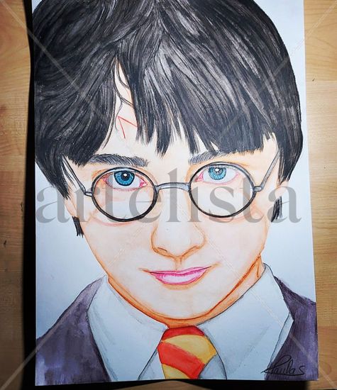 Harry Potter Acuarela Papel Retrato