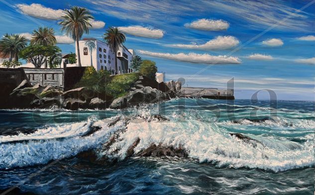 La llegada del mar Oil Canvas Marine Painting