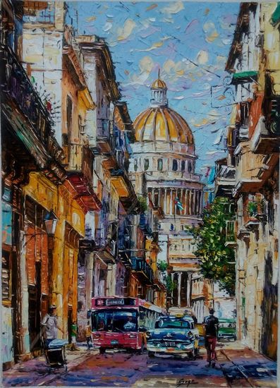 Habana mia Oil Canvas Landscaping