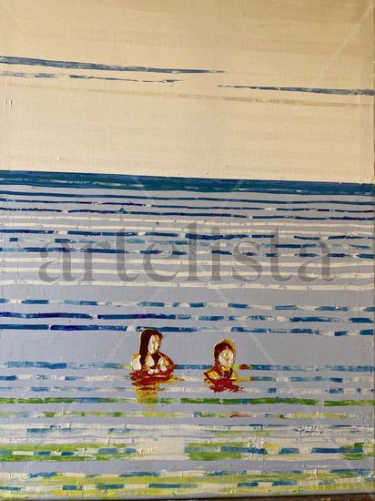 Las bañistas Oil Canvas Marine Painting