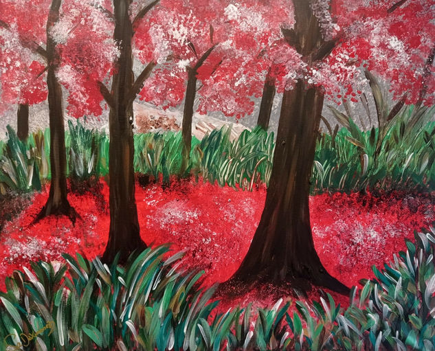 EL BOSQUE MÁGICO Acrylic Canvas Landscaping