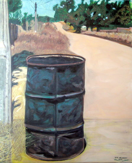 El tarro de basura Oil Canvas Others