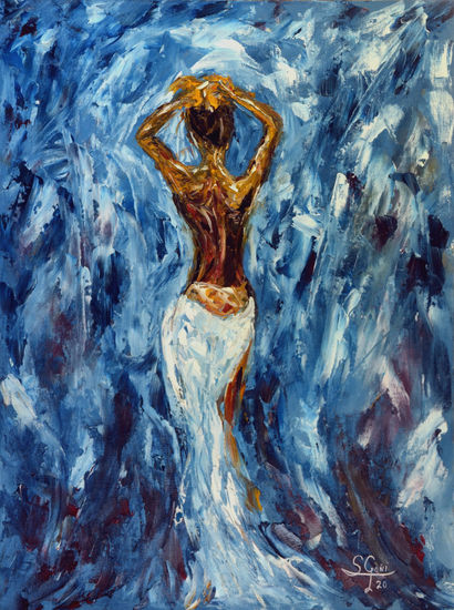 Figura colorista 2 Oil Canvas Figure Painting