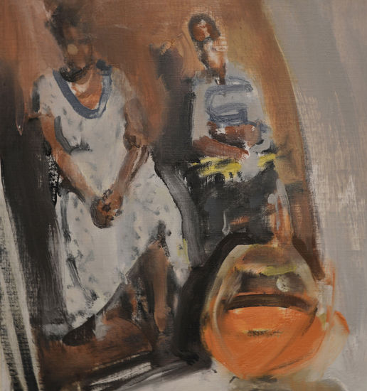 Ella & Louis Oil Paper Figure Painting