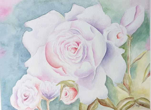 Unas rosas Watercolour Paper Floral Painting