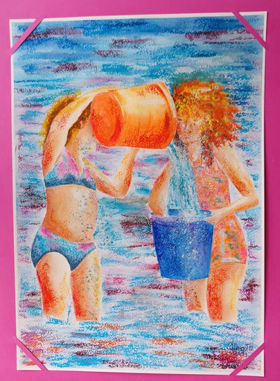 Llega el verano Pastel Papel Marina