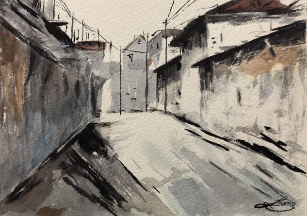 Otra calle cualquiera Watercolour Paper Landscaping