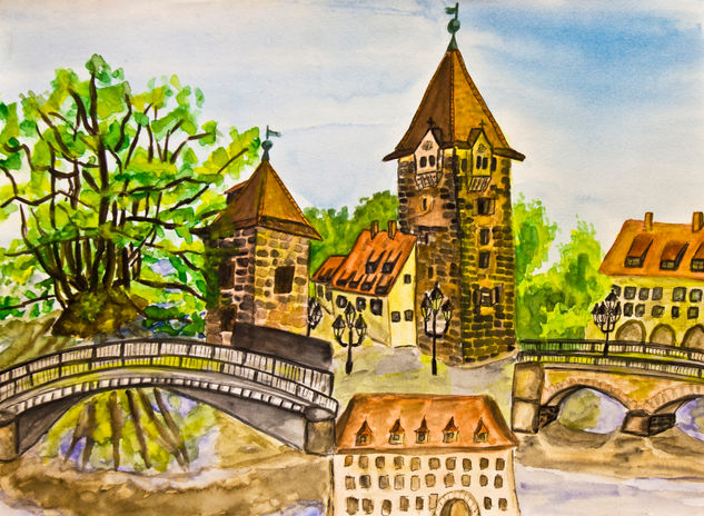 Nuremberg 16 Watercolour Paper Landscaping