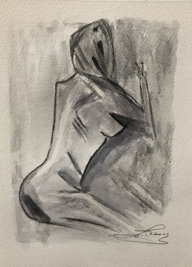 Desnudo femenino Graphite Paper Nude Paintings