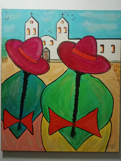 Mexico 1 Acrylic Canvas Figure Painting