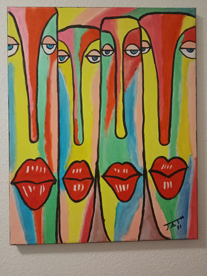 Cuatro colores Acrylic Canvas Others