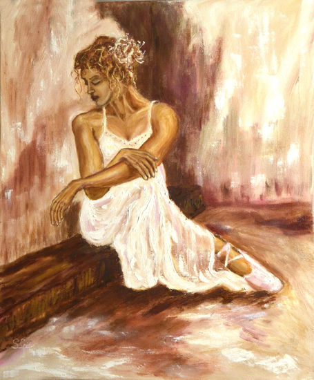 Bailarina de ballet 4 Oil Canvas Figure Painting