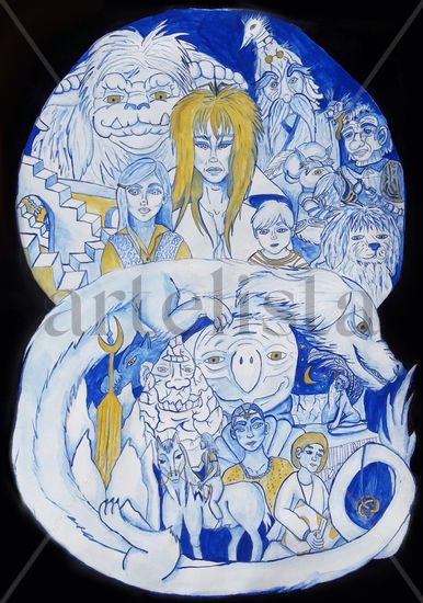 FanArt Labyrinth y The Never ENding Story Watercolour Paper Others