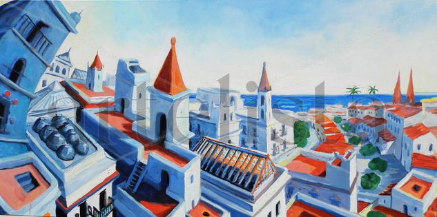 CIUDAD IMAGINARIA Oil Canvas Landscaping