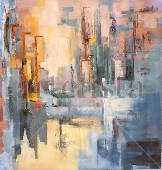 Cityscape  Abstract 1086 Acrylic Canvas Landscaping