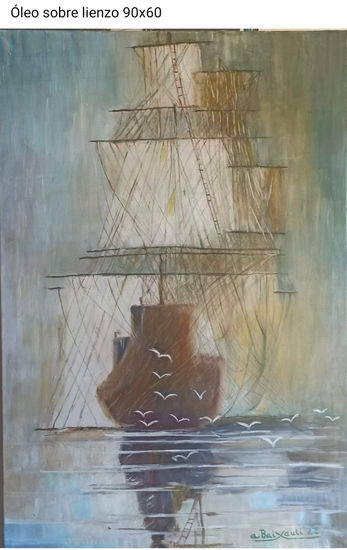 Galeón 2 Oil Canvas Marine Painting