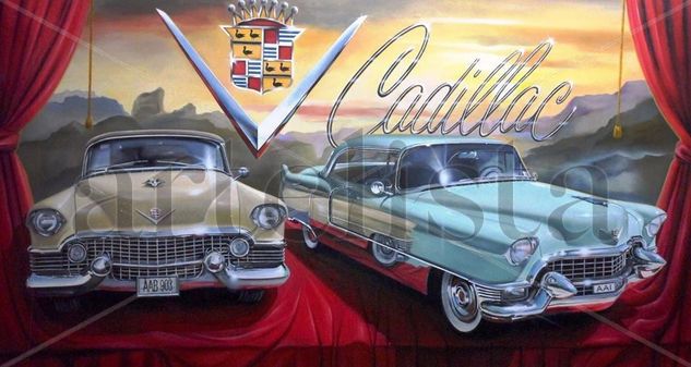 Cadillacs Oil Canvas Landscaping