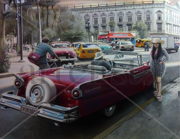 La habana Plaza central Oil Panel Landscaping