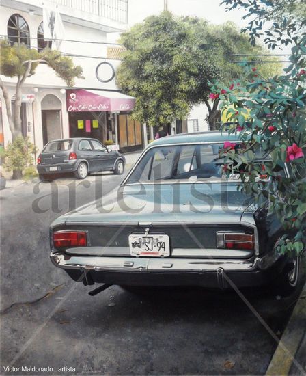 La calle del cafe Oil Card Landscaping