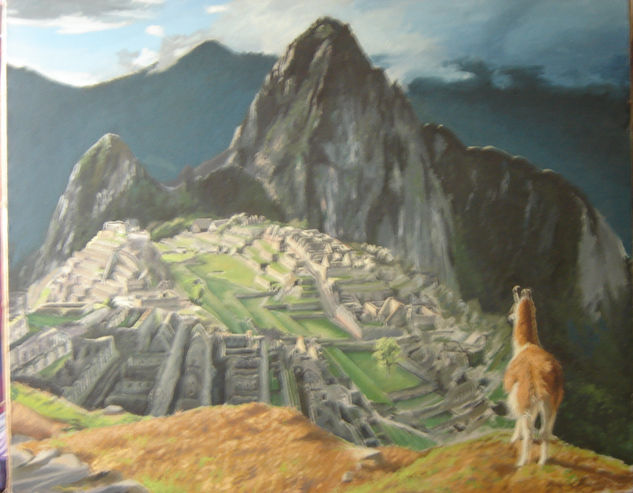 MACHU PICHU Oil Textile Landscaping