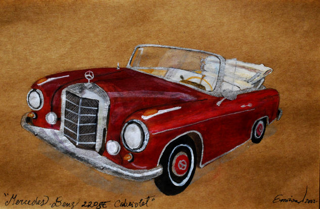 "Mercedes Benz 220SE Cabriolét" Acrylic Paper Others