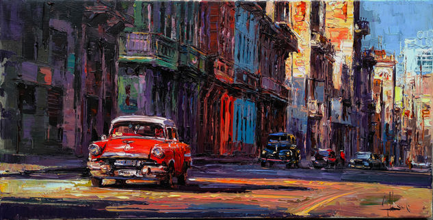 Sombras de la habana Acrylic Canvas Landscaping