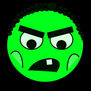 emoji verde mosqueado.