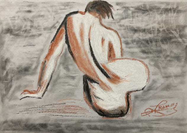 Mujer desnuda de espaldas