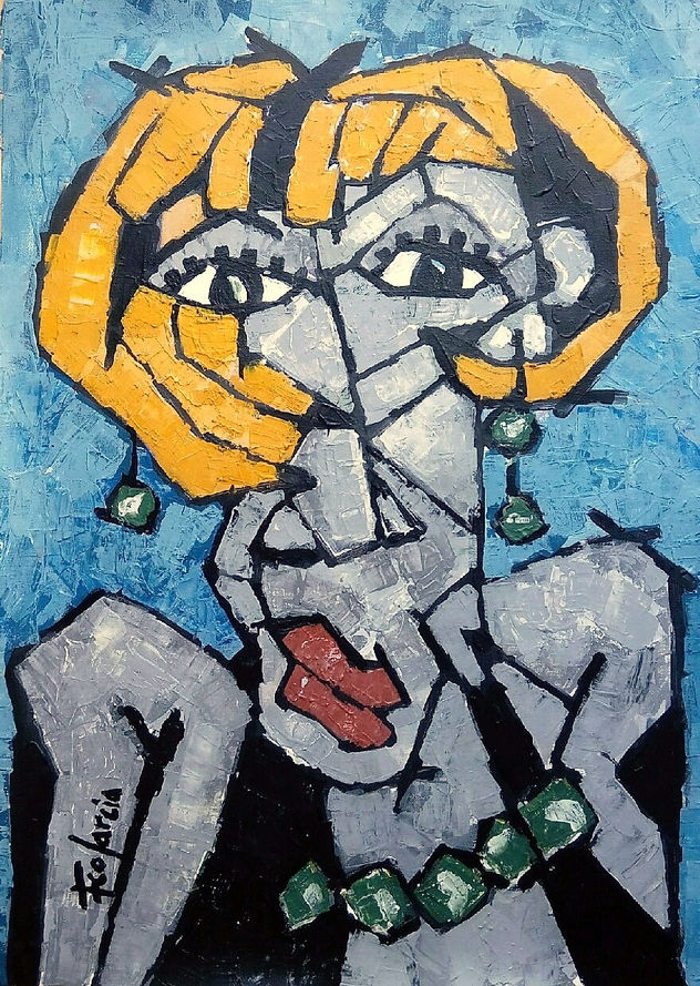 ROSTRO DE MUJER RUBIA