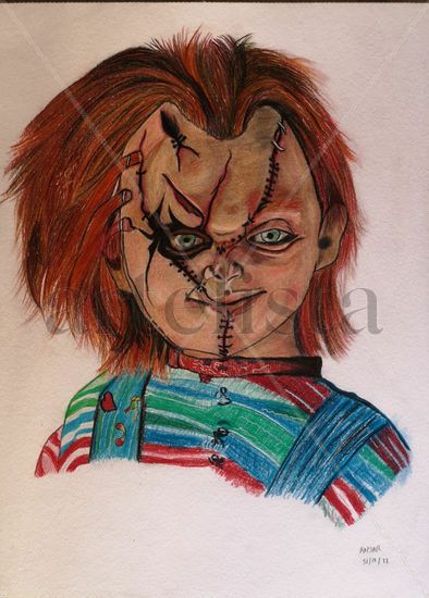 chucky muñeco diabólico Lápiz (a color) Papel Figura