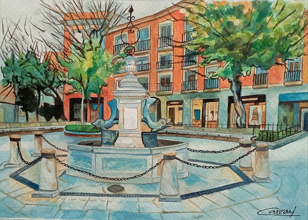 FUENTE LOS PECES Watercolour Paper Landscaping