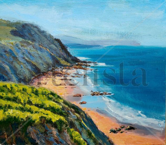 Playa de Barrika Acrylic Panel Marine Painting