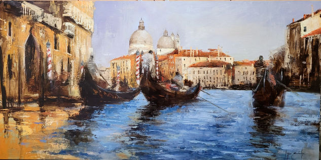 Venecia II Oil Panel Marine Painting