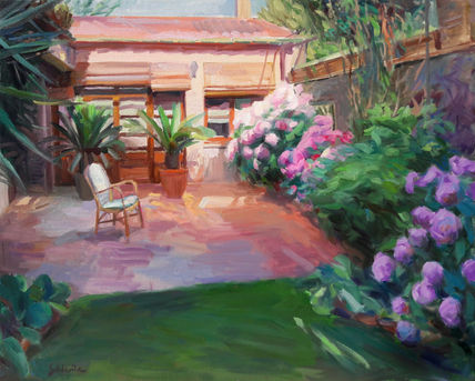 Atardecer en el jardín