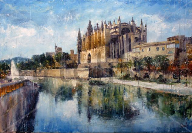 Catedral de Palma de Mallorca Óleo Lienzo Paisaje