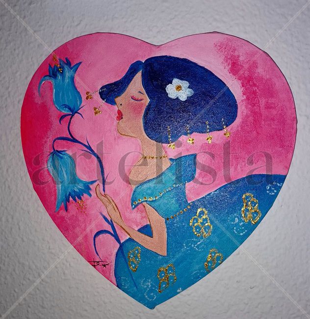 MENINA NIÑA LIRIOS AZULES