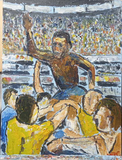 Pele, año 2022, constitucion, chile. Acrylic Panel Figure Painting