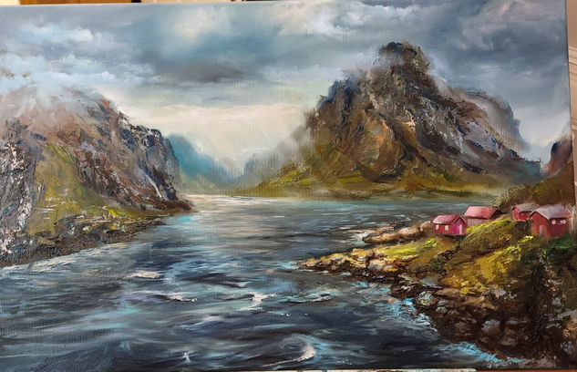 'Norway' Oil Canvas Marine Painting