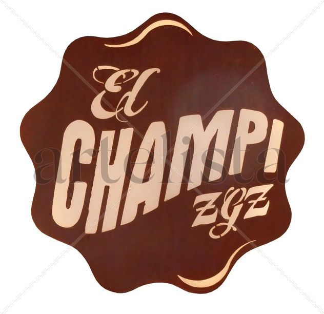 Rotulo para bar El Champi