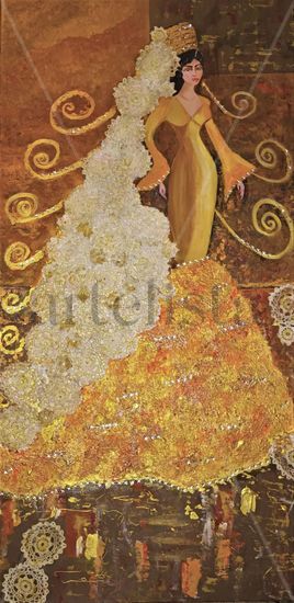 NOVIA FLAMENCA Acrylic Canvas Figure Painting