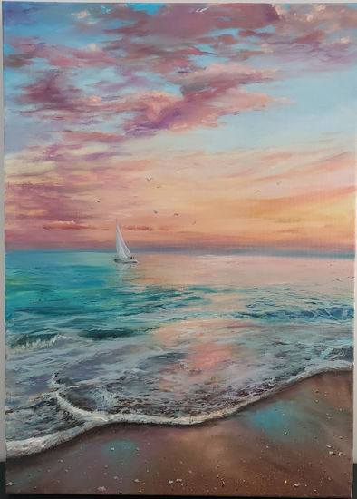 Evening miracle Oil Canvas Marine Painting