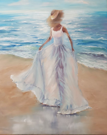 Summer girl Oil Canvas Figure Painting