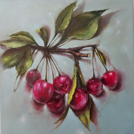 Cherries Oil Canvas Still Life Paintings