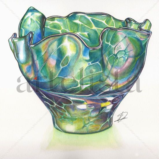 Rainbow vase Acuarela Papel Figura