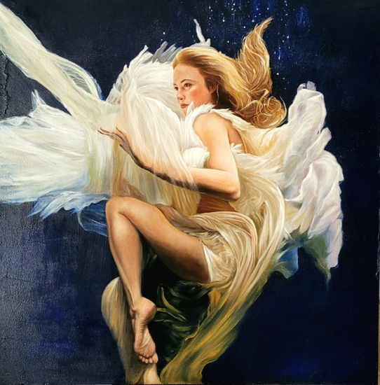 Sirena Blanca Oil Canvas Marine Painting