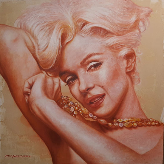 Marilyn Monroe Oil Canvas Portrait