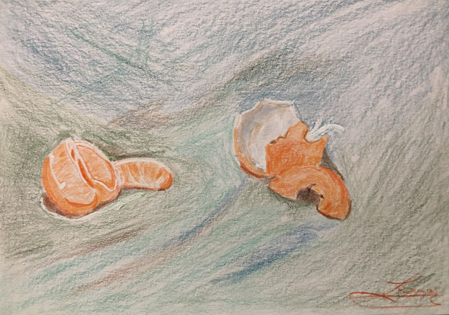 Mandarina Pencil (coloured) Paper Still Life Paintings