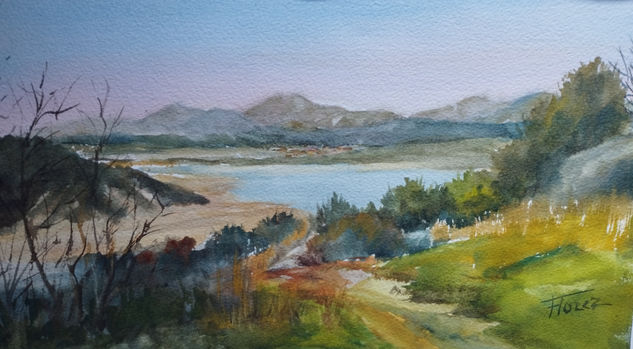 Pantano del Atazar Acuarela Papel Paisaje