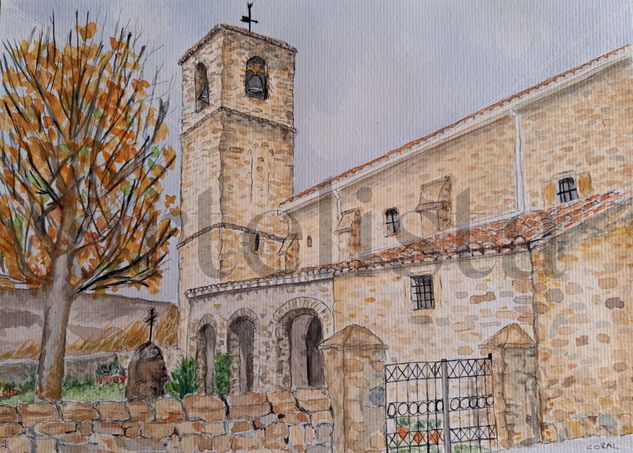 Ermita de Matasejún, Soria Watercolour Paper Others