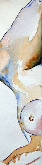 fragmento vertical Watercolour Card Figure Painting